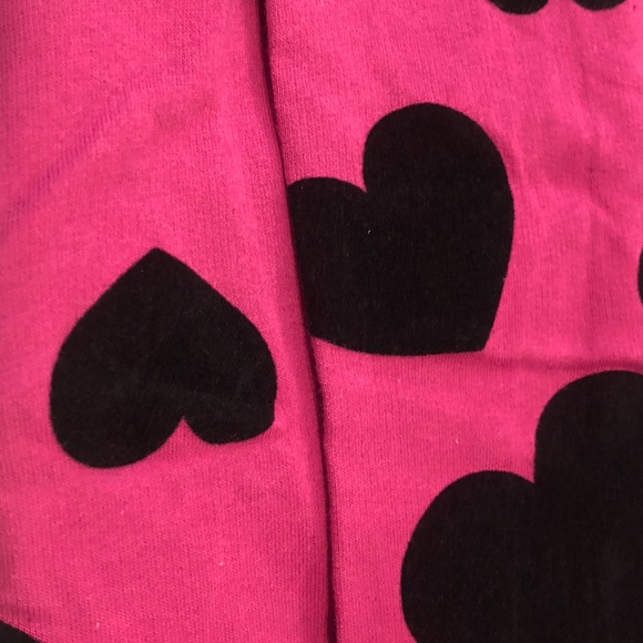 Velvet Black Heart Appliqué on Fuchsia Tunic Pullover Sweatshirt Sz 1x or 2x - Picture 8 of 10